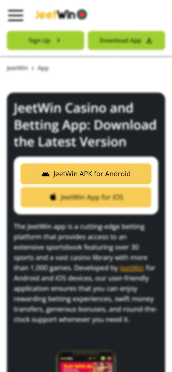 JeetWin APK ডাউনলোড করতে বোতামে ক্লিক করুন।